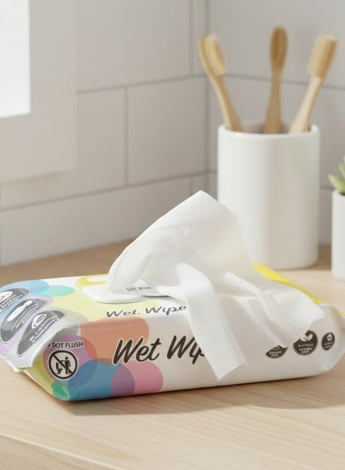 Globalstar Lemon Wet Wipes – 120pcs x 3, Alcohol-Free Moist Towelettes for Gentle Skin Care - Image 4